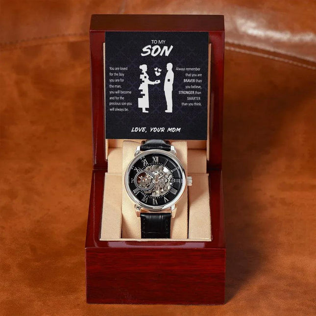 Son - Mom - The Precious Son You Will Always Be - Openwork Watch - Charming Present