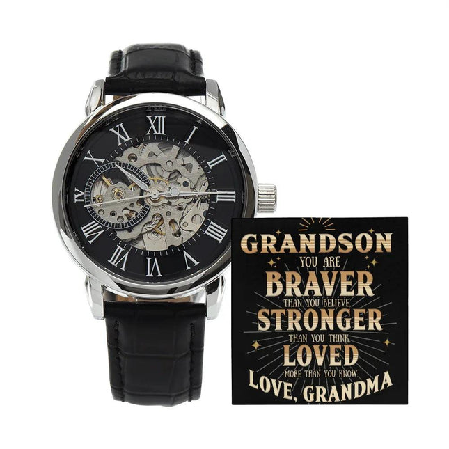 To My Grandson - Braver Stronger And Loved More - Watch WH01T - Charming Present