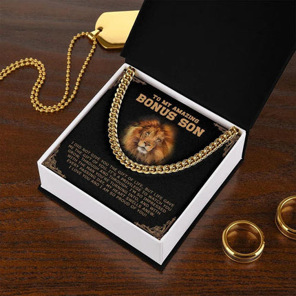 Bonus Son - I Am So Proud Of You - Cuban Link Chain SO189V - Charming Present