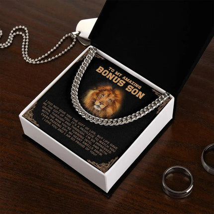 Bonus Son - I Am So Proud Of You - Cuban Link Chain SO189V - Charming Present