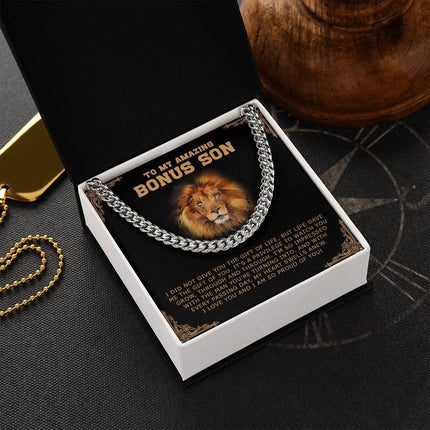 Bonus Son - I Am So Proud Of You - Cuban Link Chain SO189V - Charming Present