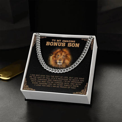 Bonus Son - I Am So Proud Of You - Cuban Link Chain SO189V - Charming Present