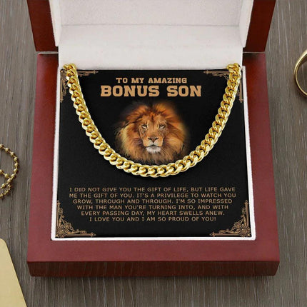 Bonus Son - I Am So Proud Of You - Cuban Link Chain SO189V - Charming Present