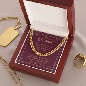 Husband - Wife - Loving You Is A Wonderful Way To Spend A Lifetime - Cuban Link Chain