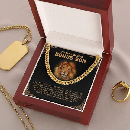 Bonus Son - I Am So Proud Of You - Cuban Link Chain SO189V - Charming Present