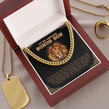 Bonus Son - I Am So Proud Of You - Cuban Link Chain SO189V - Charming Present