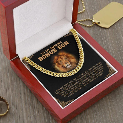 Bonus Son - I Am So Proud Of You - Cuban Link Chain SO189V - Charming Present
