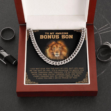Bonus Son - I Am So Proud Of You - Cuban Link Chain SO189V - Charming Present