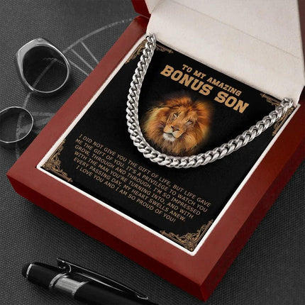 Bonus Son - I Am So Proud Of You - Cuban Link Chain SO189V - Charming Present