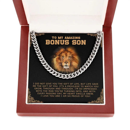 Bonus Son - I Am So Proud Of You - Cuban Link Chain SO189V - Charming Present
