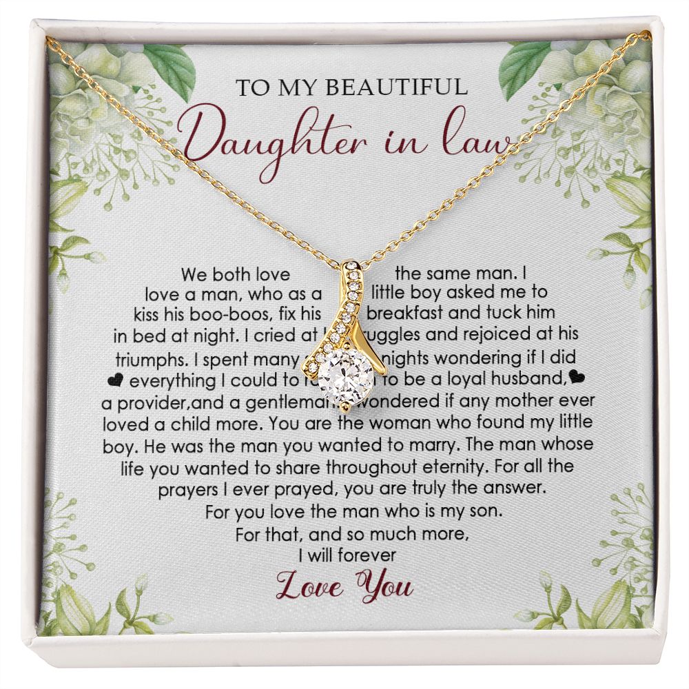 Daughter In Law - I Will Forever Love You - Alluring Beauty Necklace