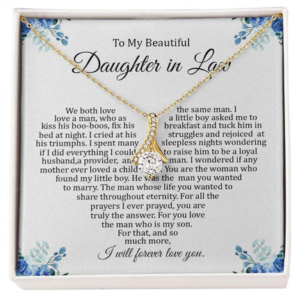 Daughter In Law - I Will Forever Love You - Alluring Beauty Necklace - Charming Present