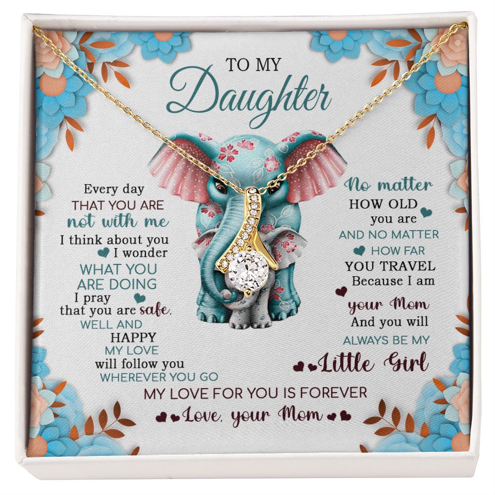 Daughter - Mom - Safe Well And Happy - Alluring Beauty Necklace