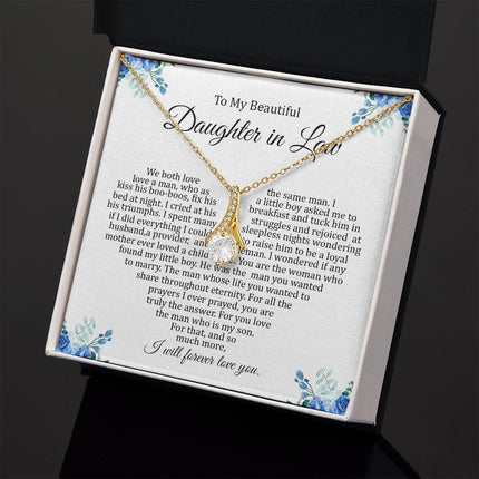 Daughter In Law - I Will Forever Love You - Alluring Beauty Necklace - Charming Present