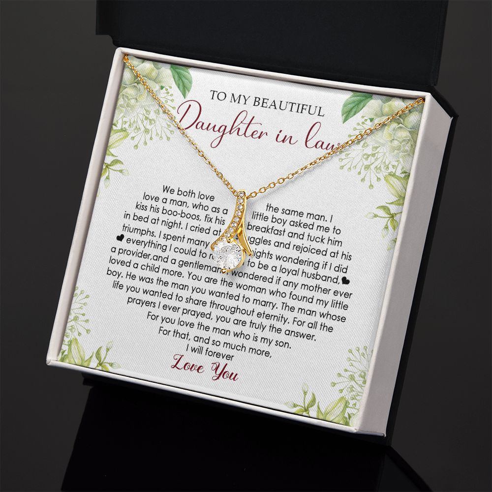 Daughter In Law - I Will Forever Love You - Alluring Beauty Necklace