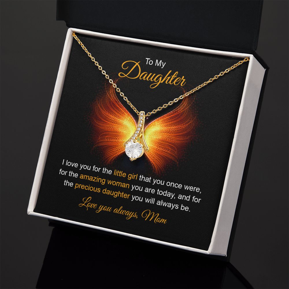 Daughter - Mom - I Love You For The Little Girl - Alluring Beauty Necklace