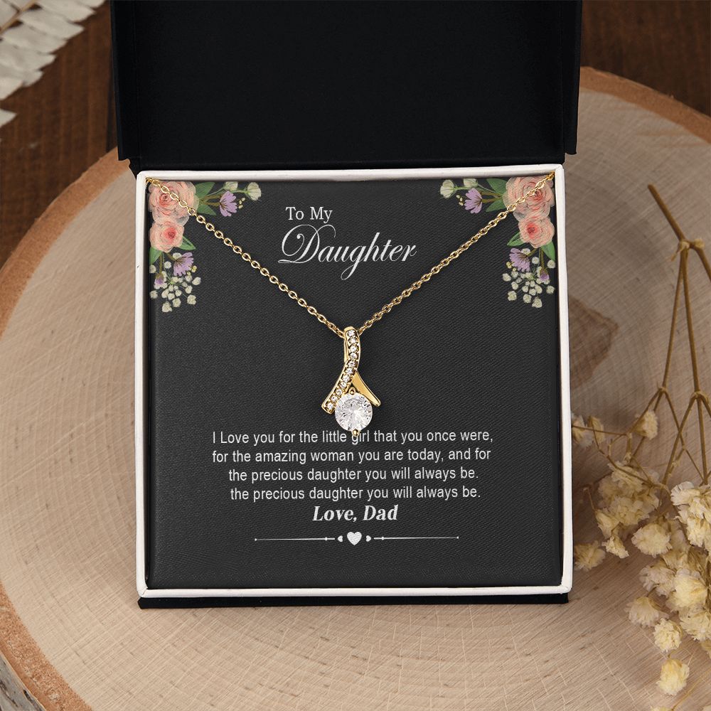 Daughter - Dad - I Love You For The Little Girl - Alluring Beauty Necklace