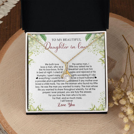 Daughter In Law - I Will Forever Love You - Alluring Beauty Necklace - Charming Present