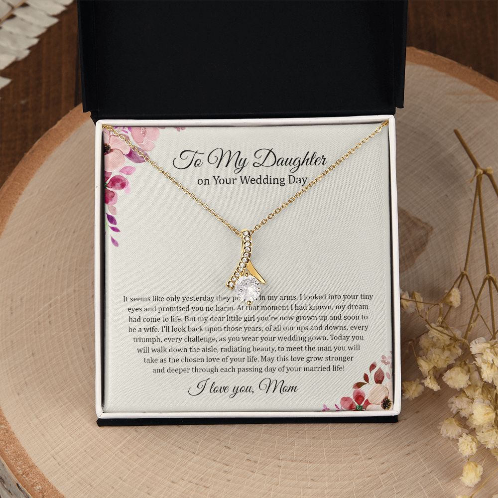 Daughter Mom - On Daughter's Wedding Day - Alluring Beauty Necklace