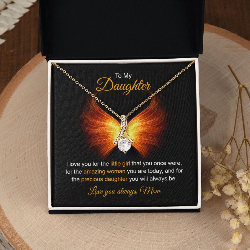 Daughter - Mom - I Love You For The Little Girl - Alluring Beauty Necklace