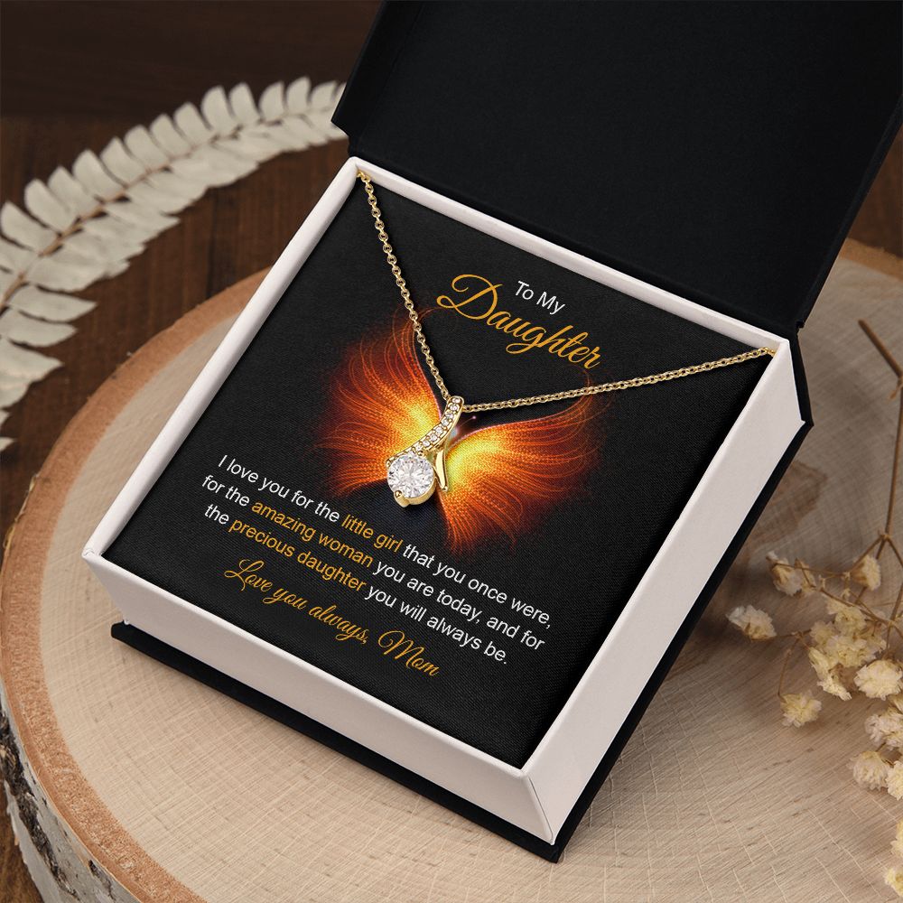 Daughter - Mom - I Love You For The Little Girl - Alluring Beauty Necklace