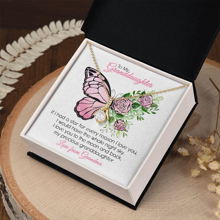 Granddaughter Grandma - My Precious Granddaughter - Alluring Beauty Necklace - Charming Present