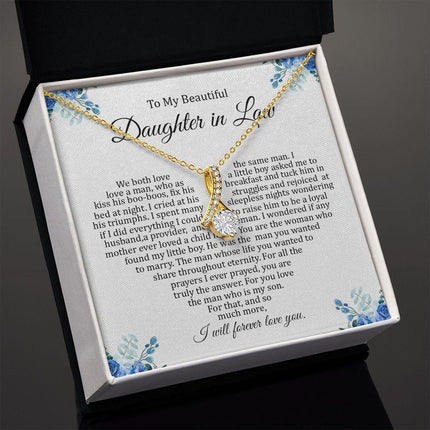 Daughter In Law - I Will Forever Love You - Alluring Beauty Necklace - Charming Present