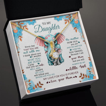 Daughter - Mom - Safe Well And Happy - Alluring Beauty Necklace - Charming Present