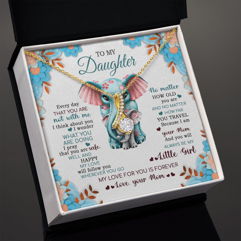 Daughter - Mom - Safe Well And Happy - Alluring Beauty Necklace