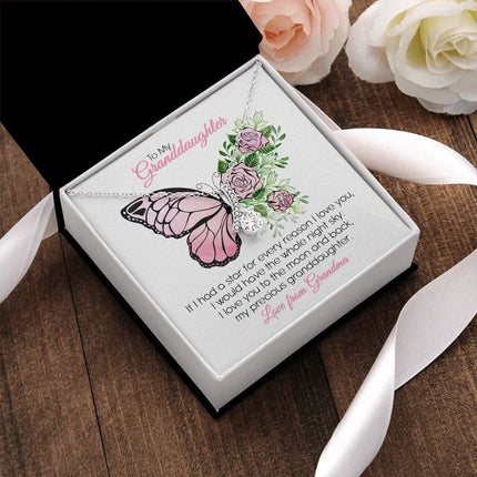 Granddaughter Grandma - My Precious Granddaughter - Alluring Beauty Necklace - Charming Present