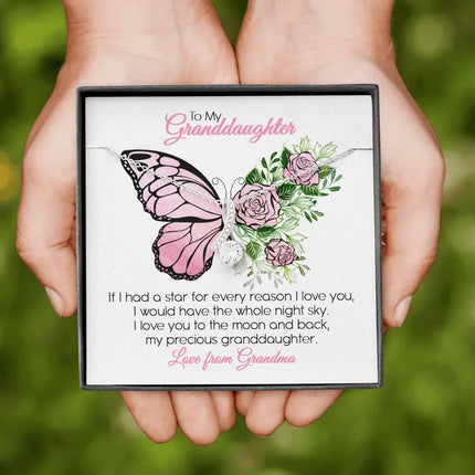 Granddaughter Grandma - My Precious Granddaughter - Alluring Beauty Necklace - Charming Present