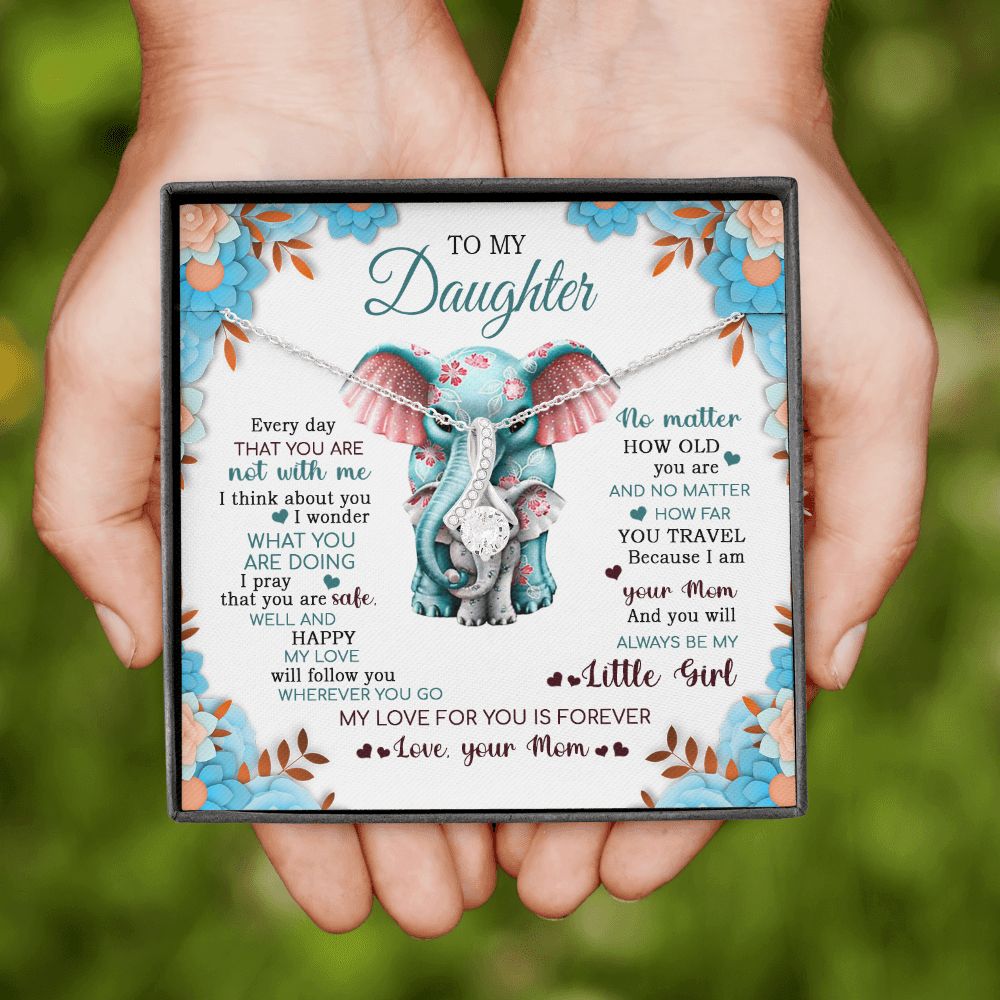 Daughter - Mom - Safe Well And Happy - Alluring Beauty Necklace