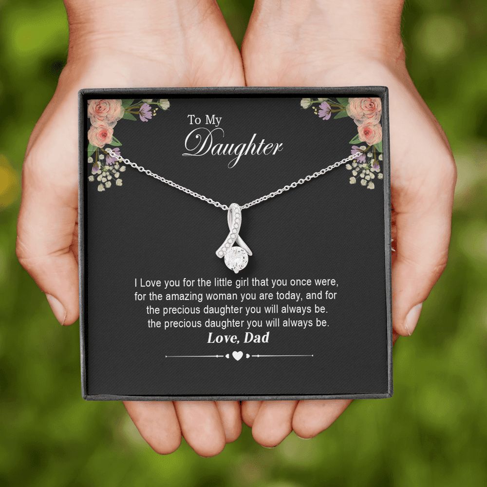 Daughter - Dad - I Love You For The Little Girl - Alluring Beauty Necklace