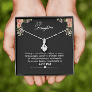 Daughter - Dad - I Love You For The Little Girl - Alluring Beauty Necklace