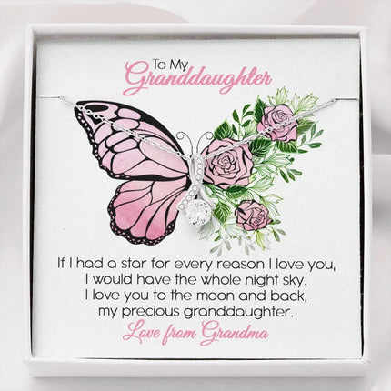 Granddaughter Grandma - My Precious Granddaughter - Alluring Beauty Necklace - Charming Present