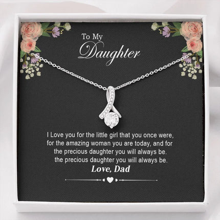 Daughter - Dad - I Love You For The Little Girl - Alluring Beauty Necklace - Charming Present