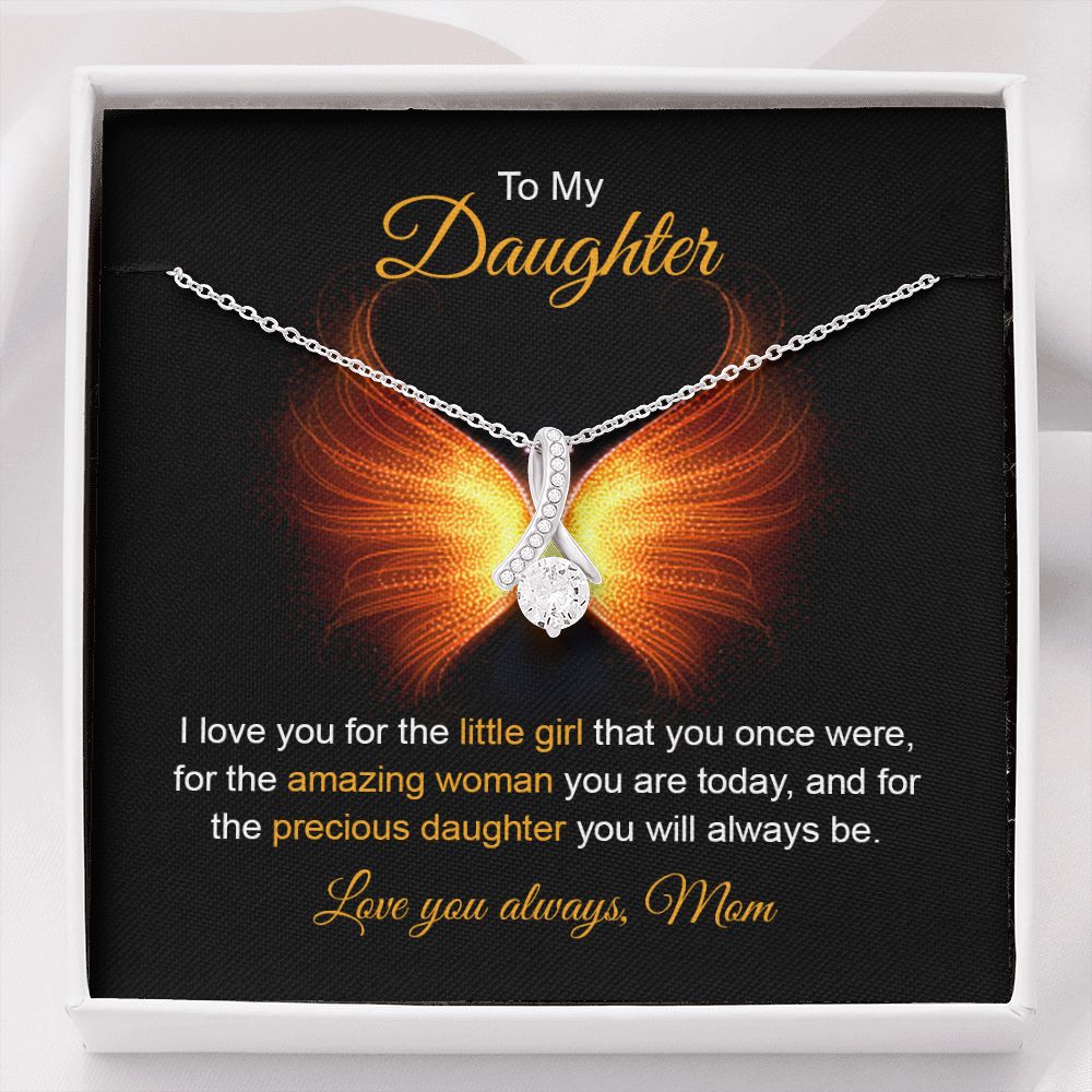 Daughter - Mom - I Love You For The Little Girl - Alluring Beauty Necklace