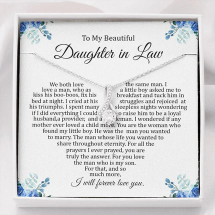 Daughter In Law - I Will Forever Love You - Alluring Beauty Necklace - Charming Present