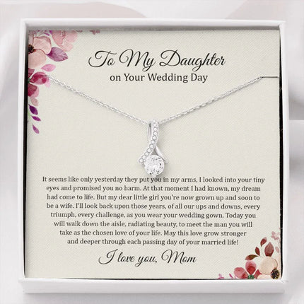 Daughter Mom - On Daughter's Wedding Day - Alluring Beauty Necklace - Charming Present