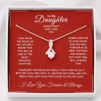 Daughter - I Love You Forever And Always - Alluring Beauty Necklace - Charming Present
