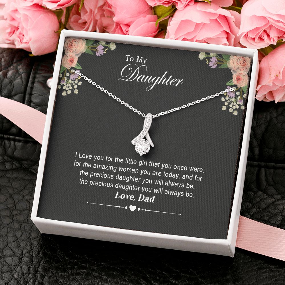 Daughter - Dad - I Love You For The Little Girl - Alluring Beauty Necklace