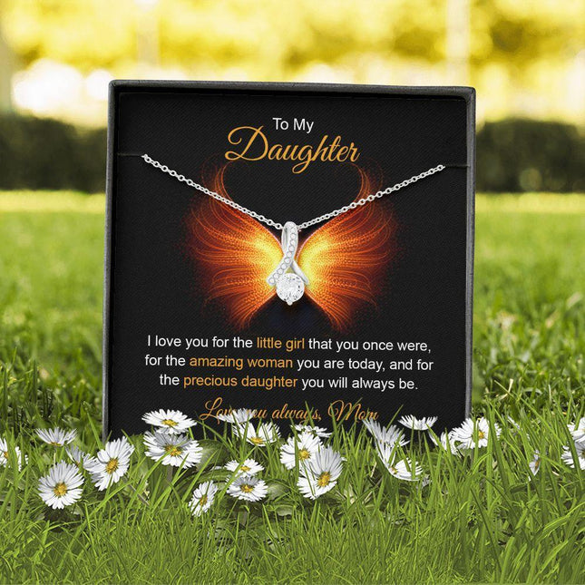 Daughter - Mom - I Love You For The Little Girl - Alluring Beauty Necklace - Charming Present