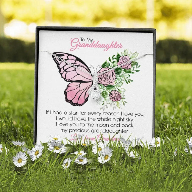 Granddaughter Grandma - My Precious Granddaughter - Alluring Beauty Necklace - Charming Present