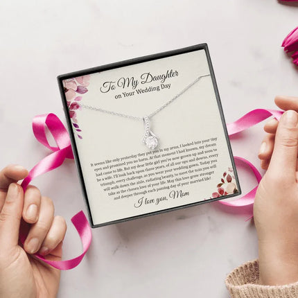 Daughter Mom - On Daughter's Wedding Day - Alluring Beauty Necklace - Charming Present