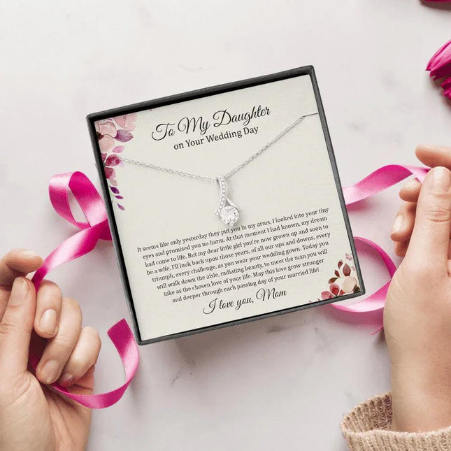 Daughter Mom - On Daughter's Wedding Day - Alluring Beauty Necklace - Charming Present