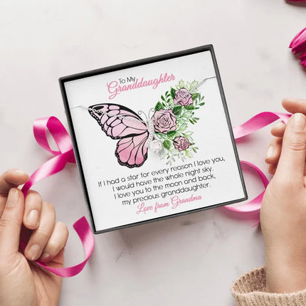 Granddaughter Grandma - My Precious Granddaughter - Alluring Beauty Necklace - Charming Present