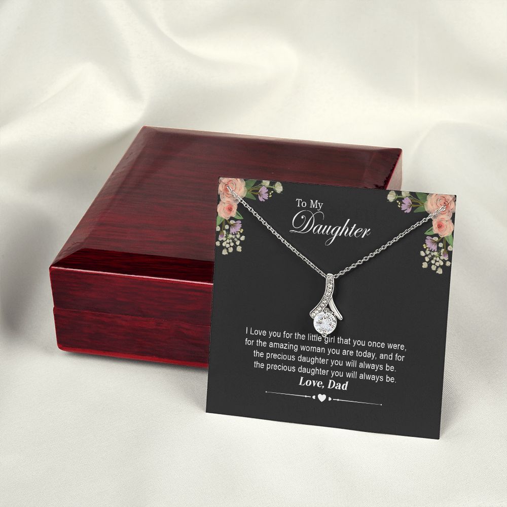 Daughter - Dad - I Love You For The Little Girl - Alluring Beauty Necklace