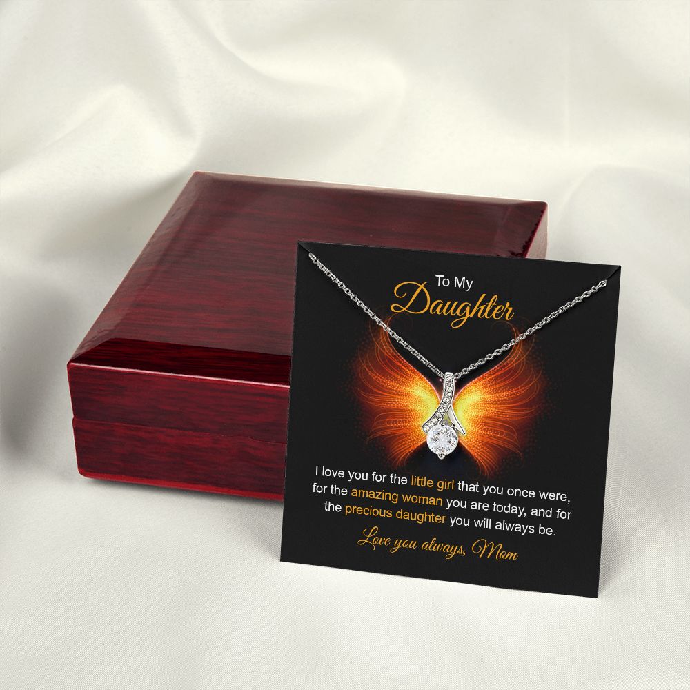 Daughter - Mom - I Love You For The Little Girl - Alluring Beauty Necklace