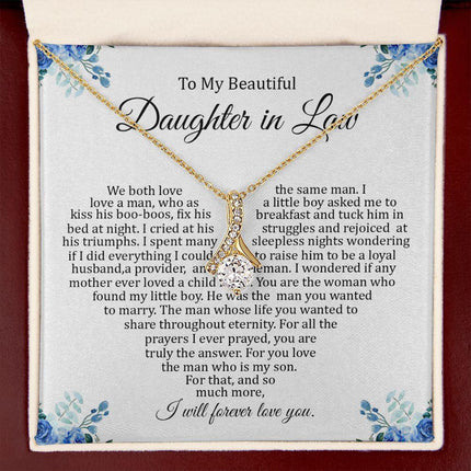 Daughter In Law - I Will Forever Love You - Alluring Beauty Necklace - Charming Present