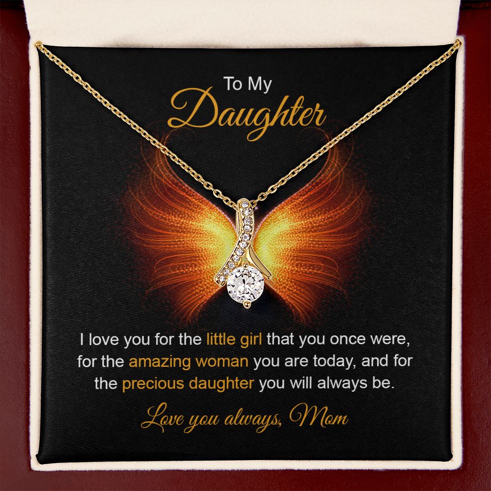 Daughter - Mom - I Love You For The Little Girl - Alluring Beauty Necklace
